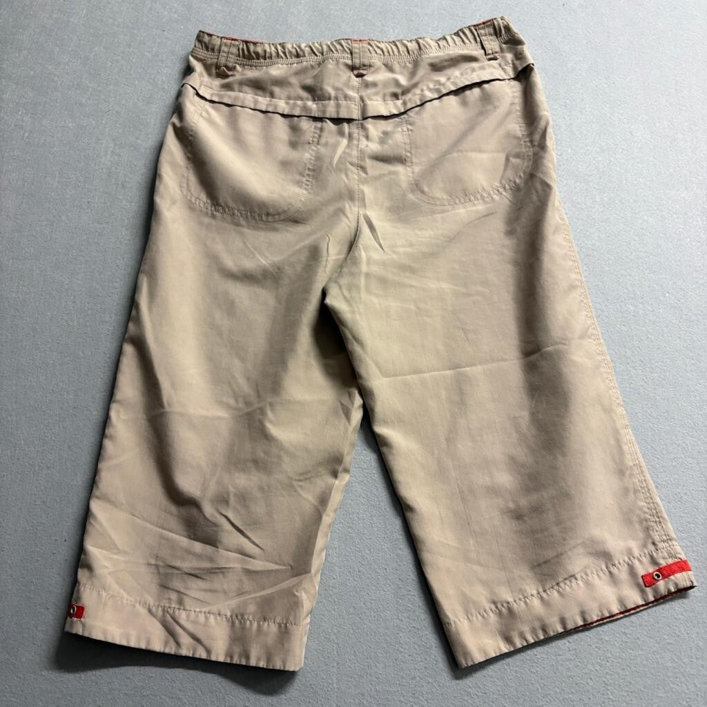Catalina Mens Small Pueblo Khaki 3/4 Cargo Capri Board Shorts Drawstring