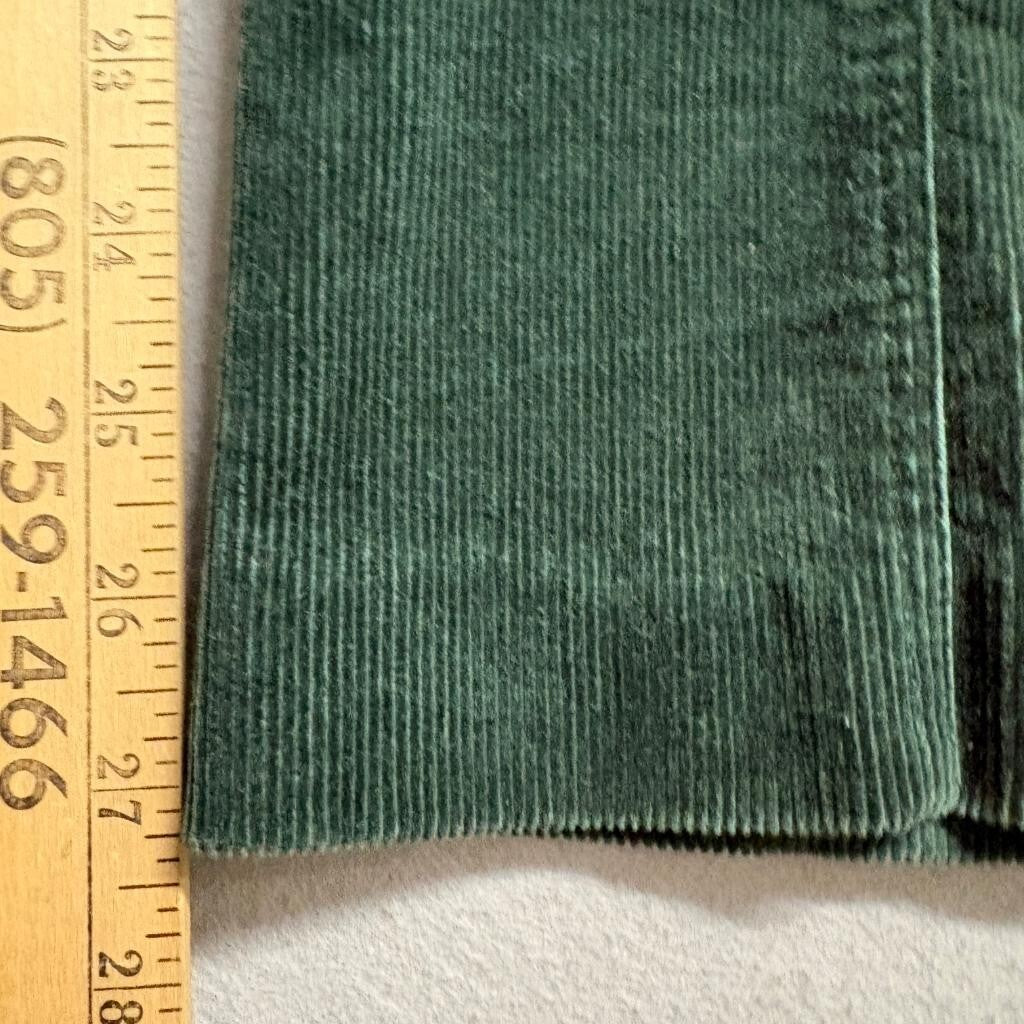 L.E.I. Corduroy Pants Womens 11 Green Flare Leg Low Rise Y2K Stretch Cord