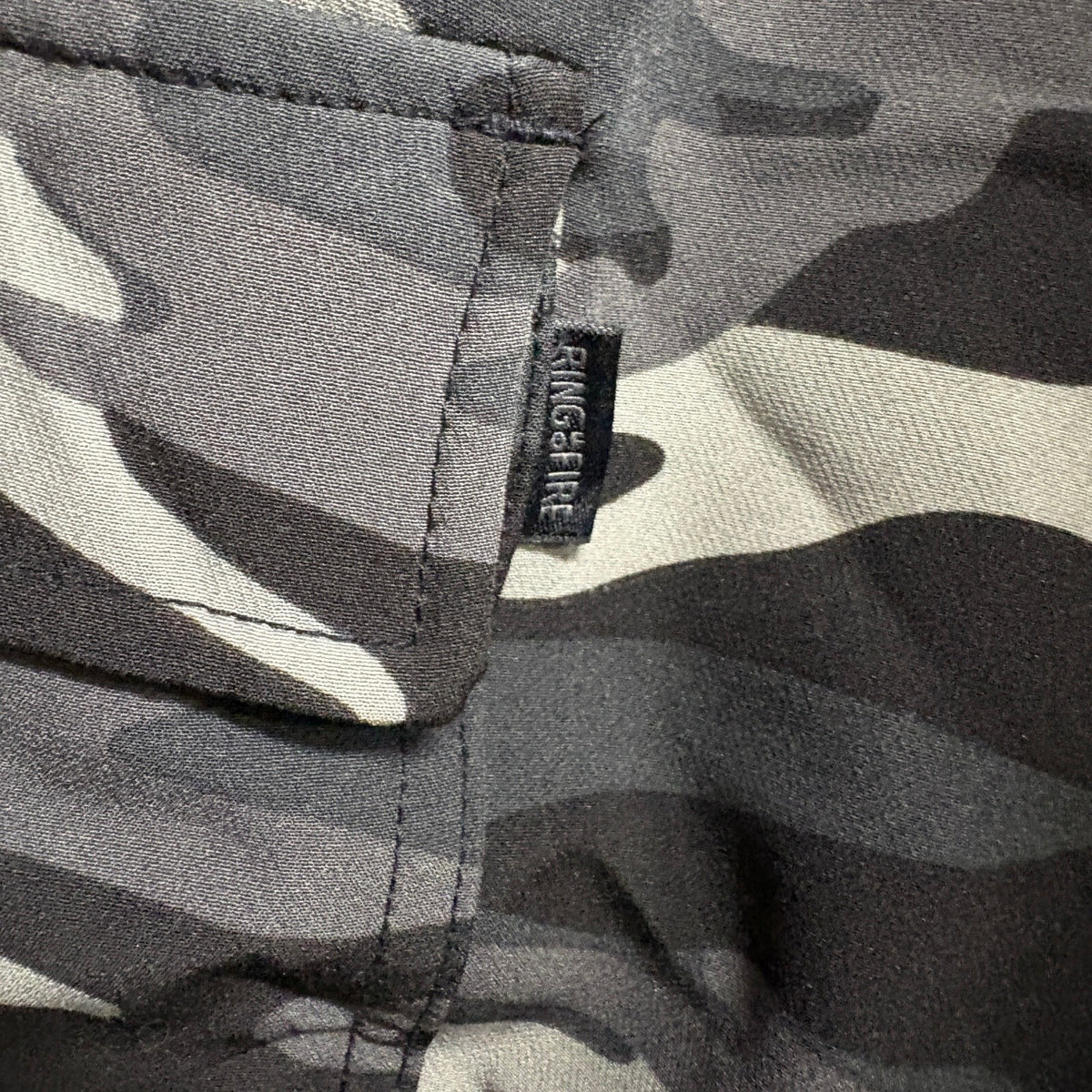 Ring Of Fire Mens Camo Cargo Jogger Pants Size L Large Green Camouflage Stretch