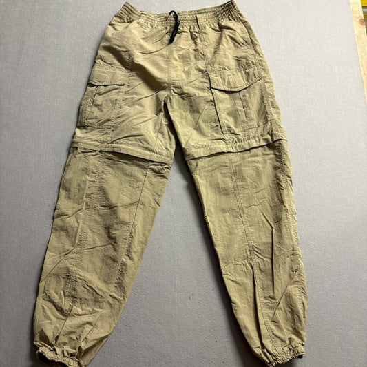 Rugged Exposure Convertible Cargo Pants Womens Medium Green Beige Hiking Outdoor
