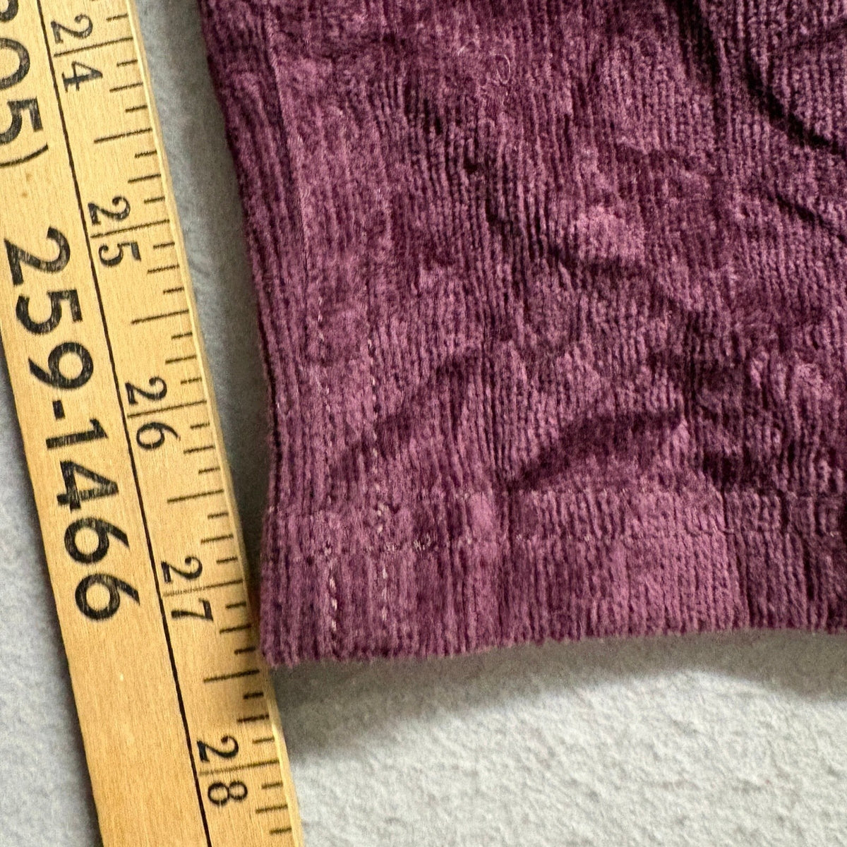 Gloria Vanderbilt Corduroy Pants Womens XL Purple Stretch Elastic Waist Leggings