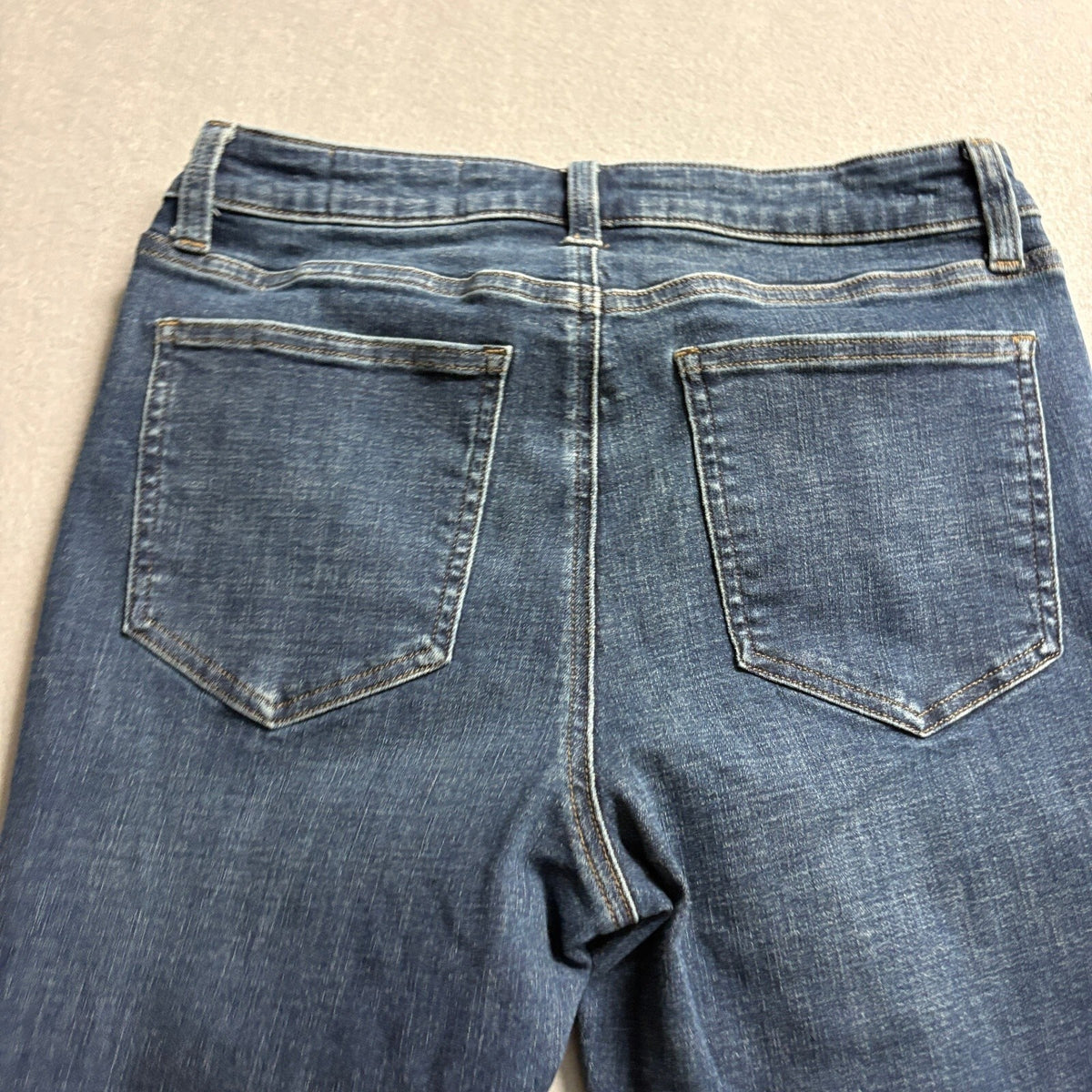 Cosmic Blue Love Moody Jeans Womens 30T Blue Denim Raw Hem Straight Leg Stretch