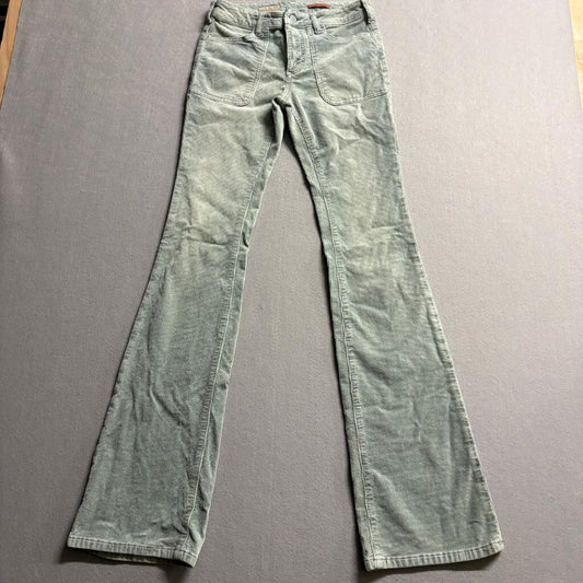 Pilcro and the Letterpress Corduroy Pants Womens 25 Tall Green The Icon Flare