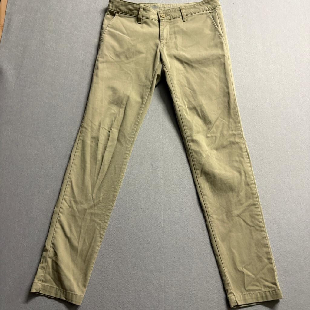 Dickies Girl Crafted for Women Skinny Chino Pants Beige Khaki Size 30x30 Stretch