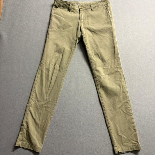 Dickies Girl Crafted for Women Skinny Chino Pants Beige Khaki Size 30x30 Stretch