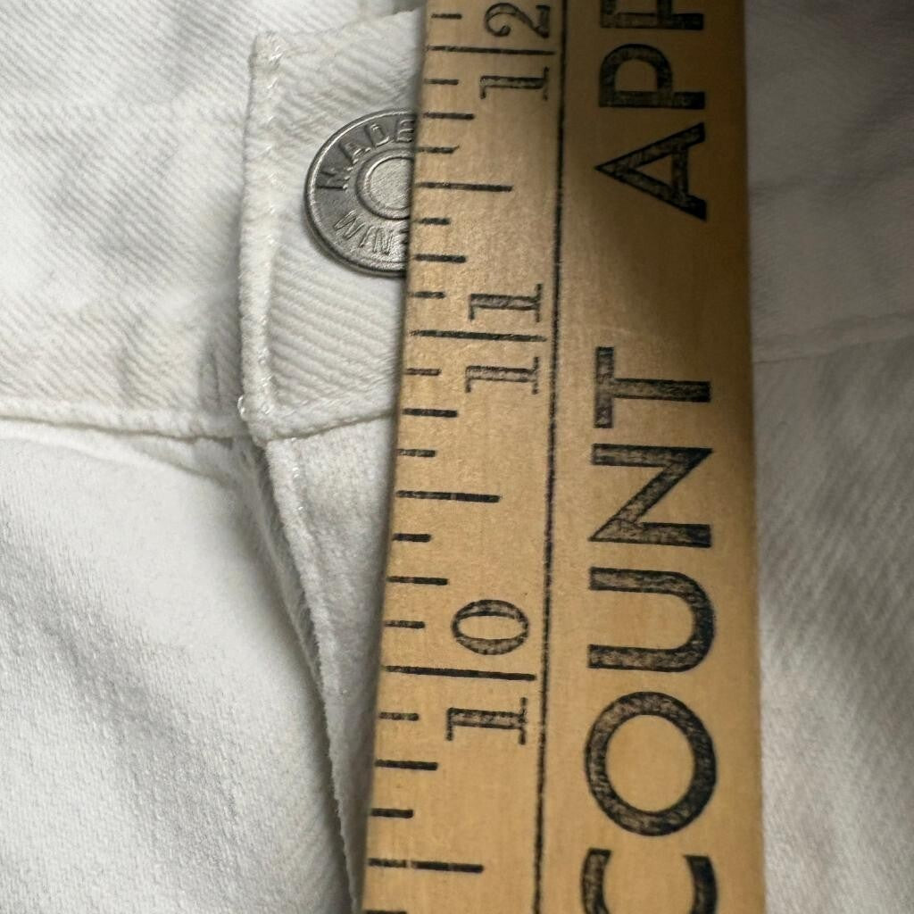 Madewell Baggy Straight Jeans Womens 29 White Cotton Denim Pleated Front Pants