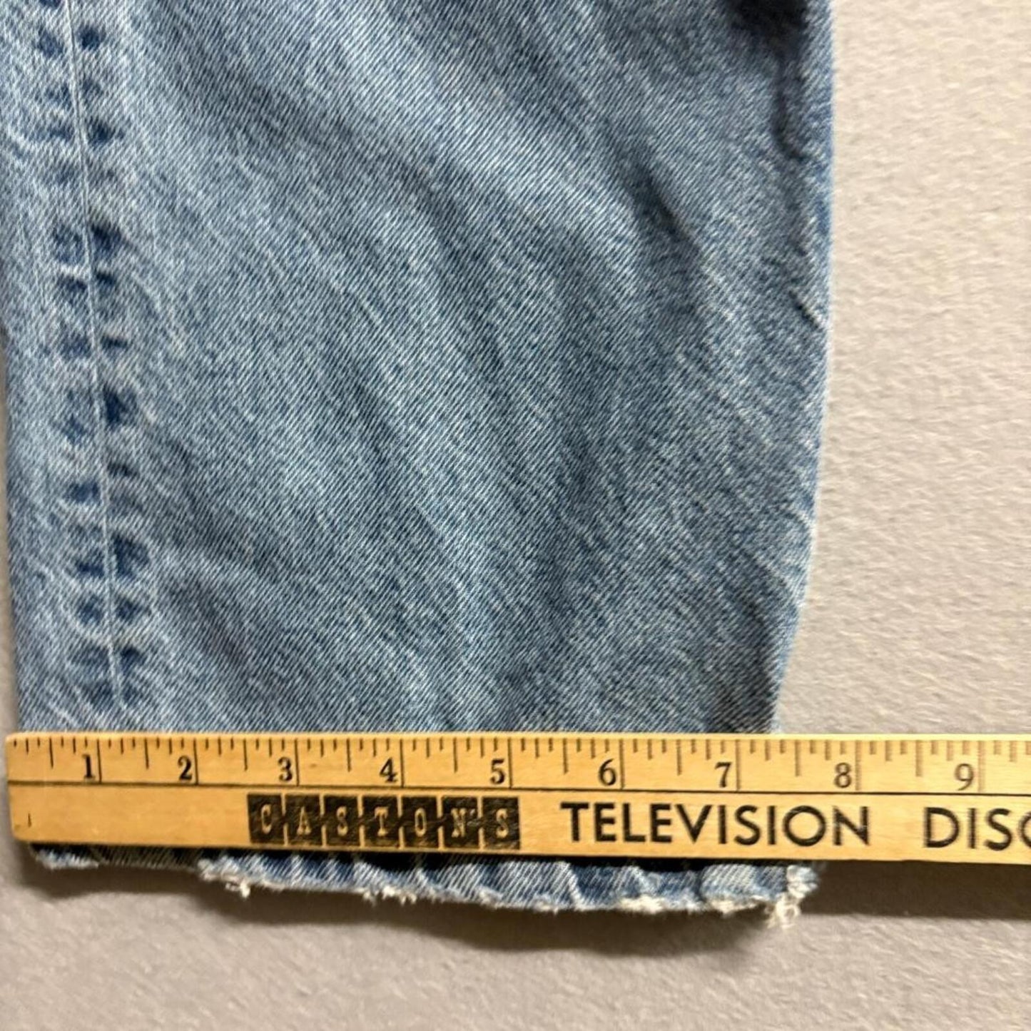 Aeropostale Low Rise 90s Baggy Jeans Womens 00 Reg Distressed Blue 100% Cotton