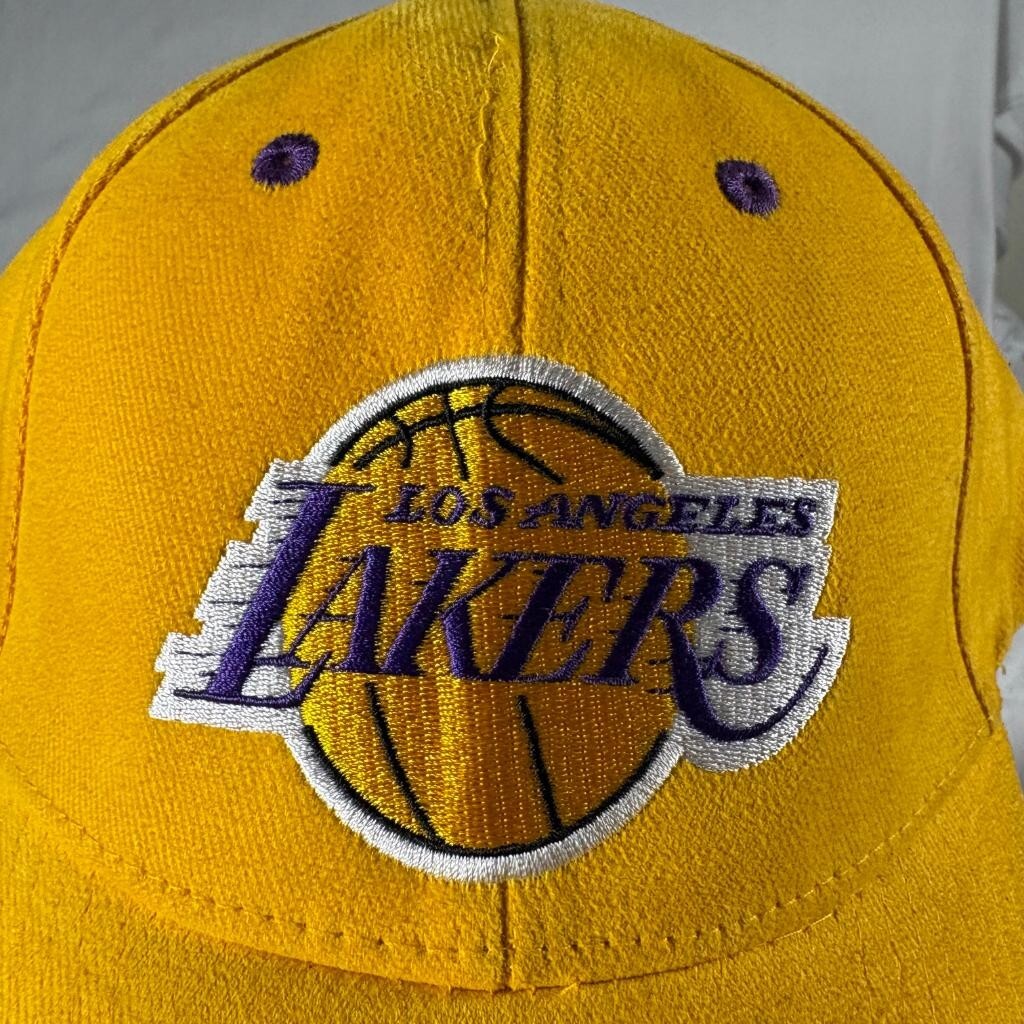 Los Angeles Lakers NBA Elevation Strapback Hat Cap Yellow Purple OSFA