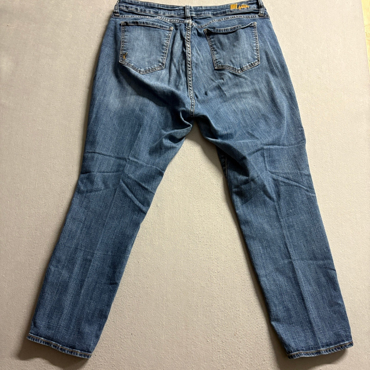 Kut from the Kloth Katy Boyfriend Jeans Womens Size 18W Blue Denim Stretch