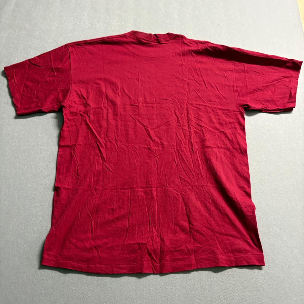 Vintage Signal Sports Blank T-Shirt Mens XL Red Single Stitch Made in USA Cotton