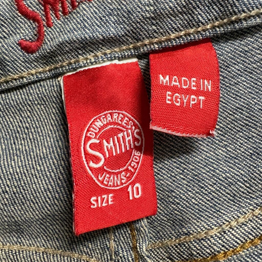 Smith's Workwear Dungarees Jeans Womens 10 Blue Denim Bootcut Stretch 32x28