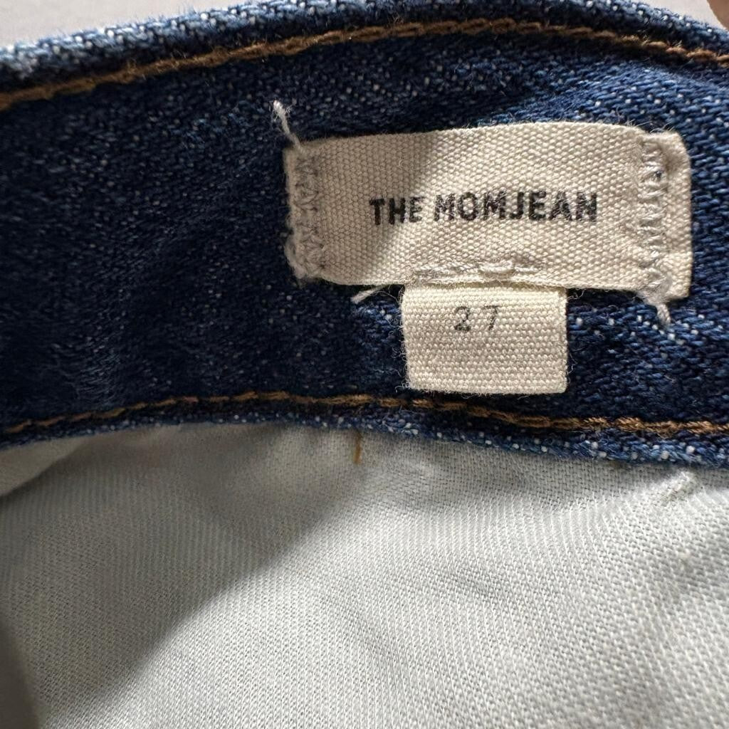 Madewell The Momjean High Rise Denim Jeans Womens Size 27 Medium Wash 100%