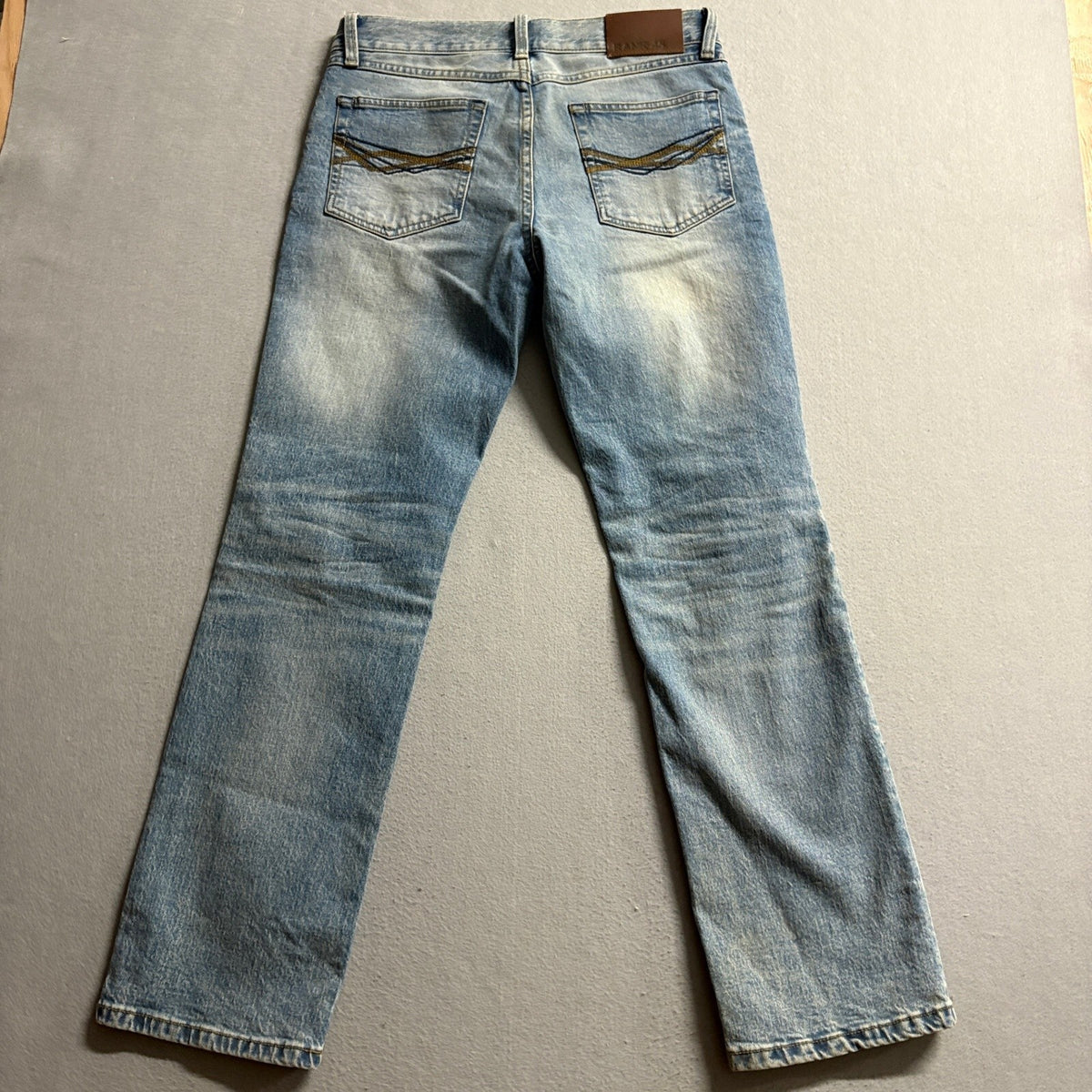Rank 45 Mens Jeans Size 30x32 Blue Denim Straight Leg Stretch Made in Egypt
