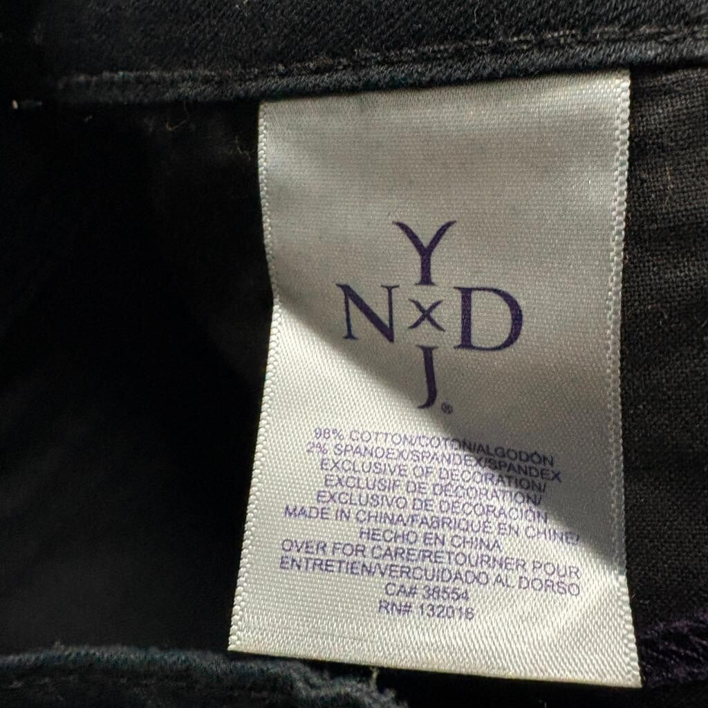 NYDJ Black Ankle Jeans Womens 6P Petite Stretch Denim Slim Straight Leg Pants