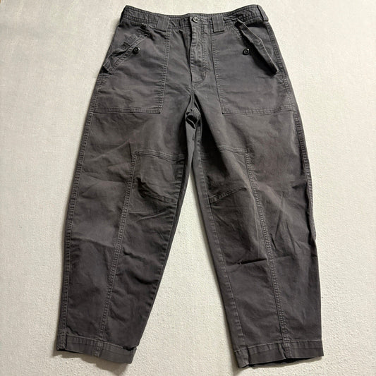 Banana Republic Womens Pants Size 8 Gray Utility Barrel Leg High Rise Ankle Crop