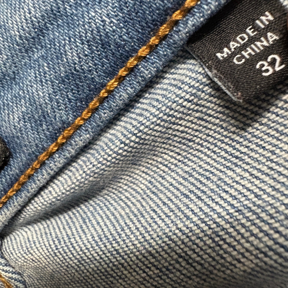 Fashion Nova Men Novamen Distressed Skinny Jeans Blue Denim Ankle Zip Size 32
