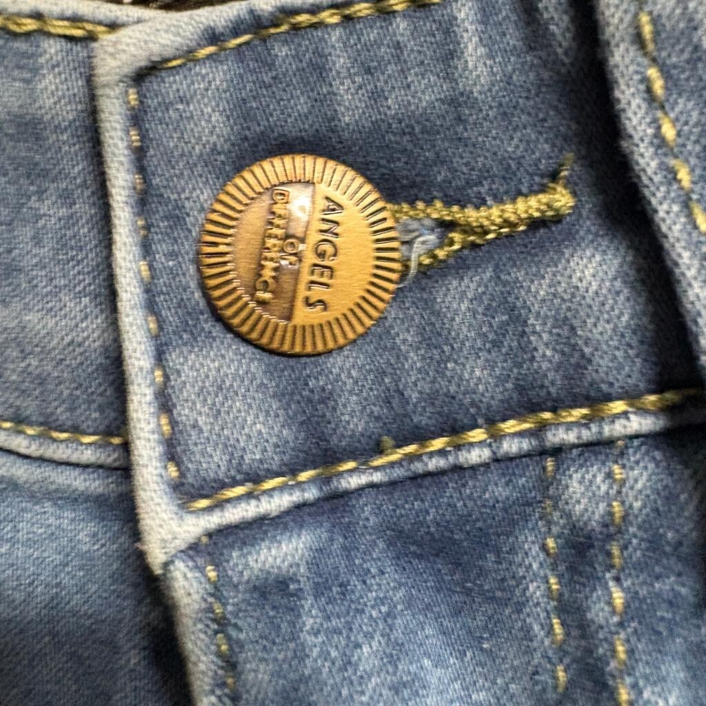 Angels of Difference Jeans Womens 4P Blue Denim Comfort Waist Ankle Crop Stretch