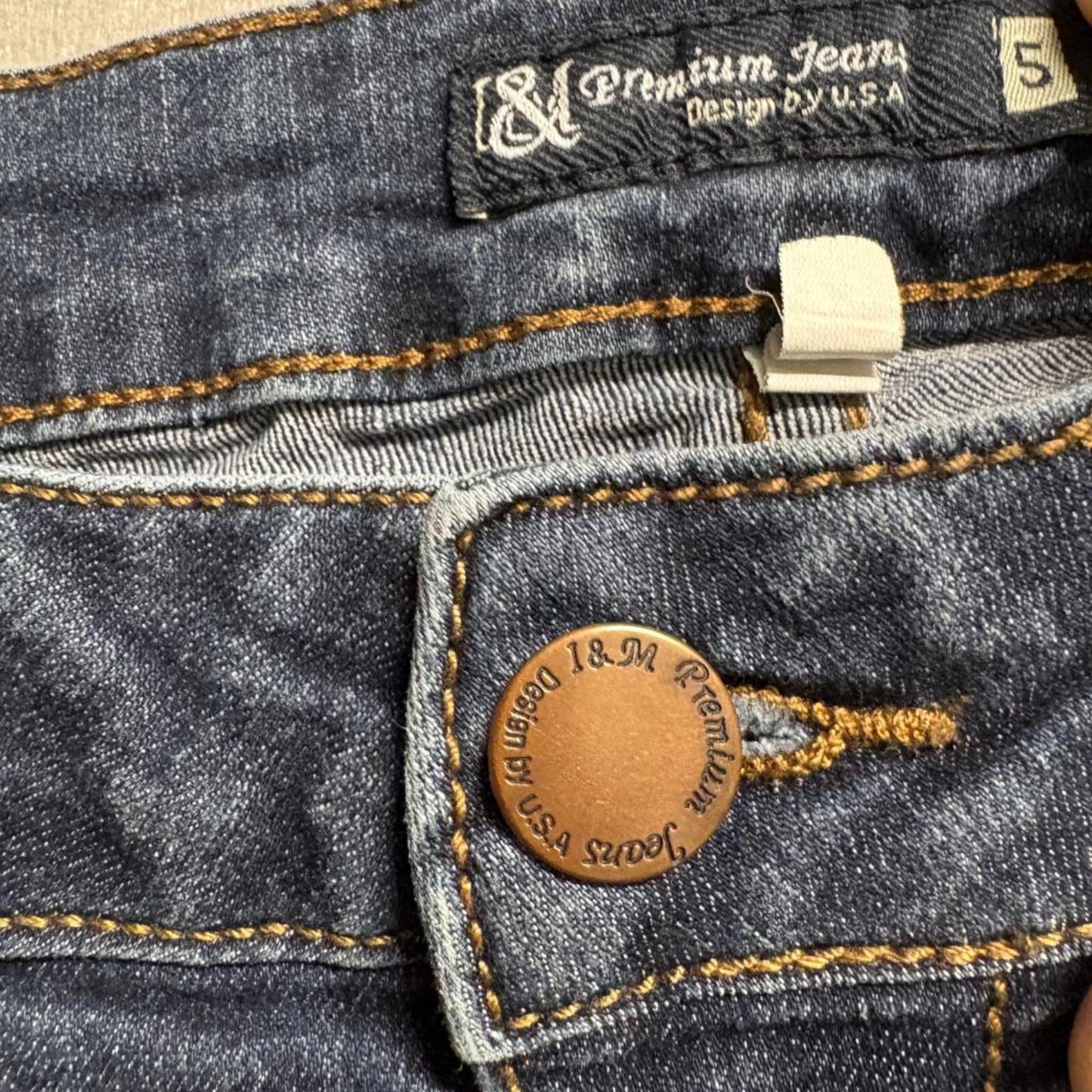 I&M Jeans Womens Size 5 Blue Denim Skinny Stretch Low Rise Dark Wash