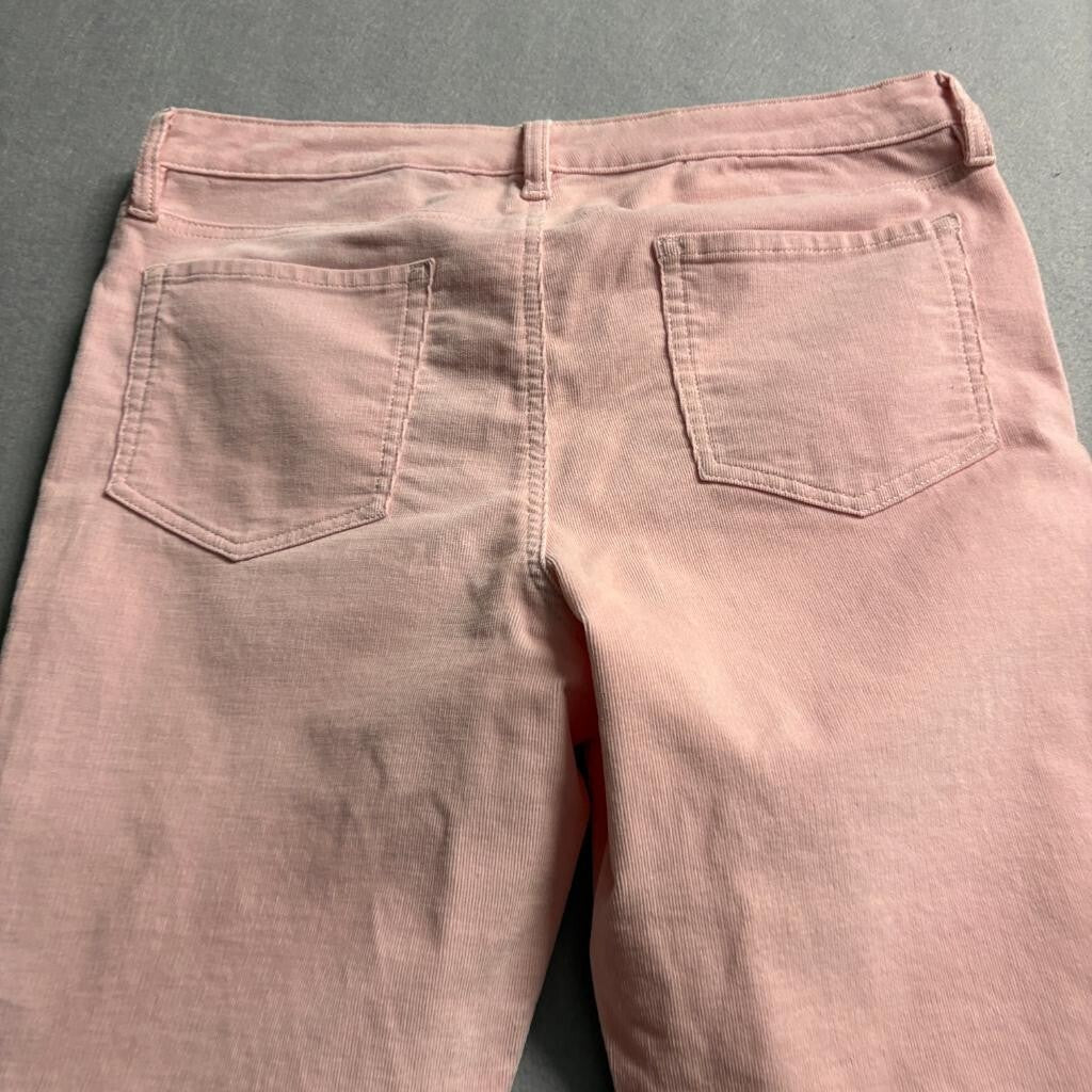 Joe Fresh Slim Corduroy Pants Womens 31 Pink Cotton Blend Stretch Jeans