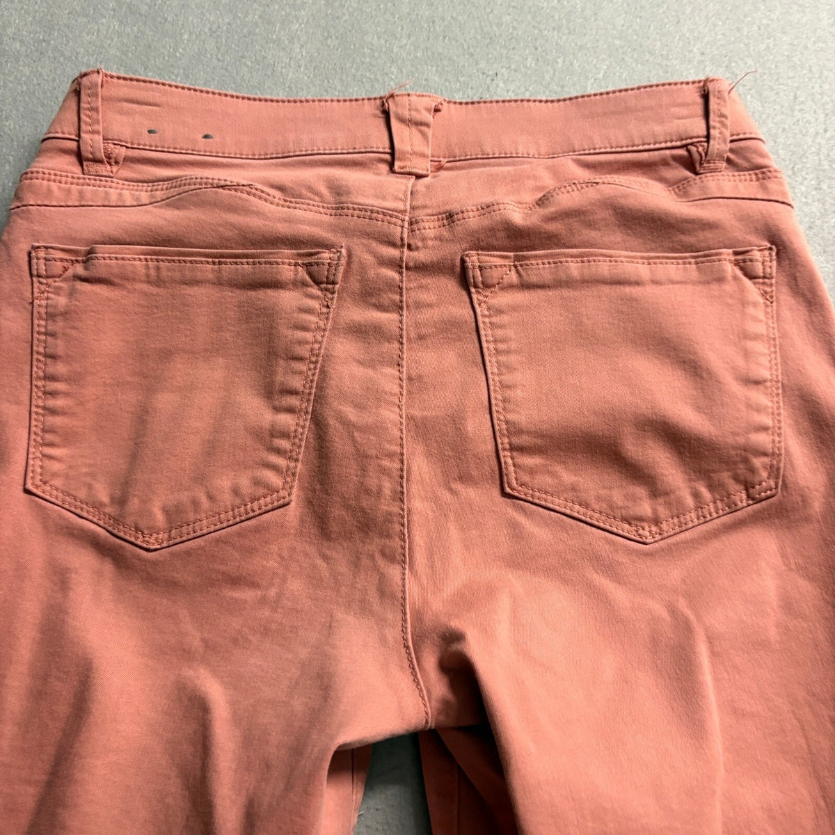 Wit & Wisdom Ab-solution Crop Skinny Jeans Womens 6P Pink Salmon Stretch Denim