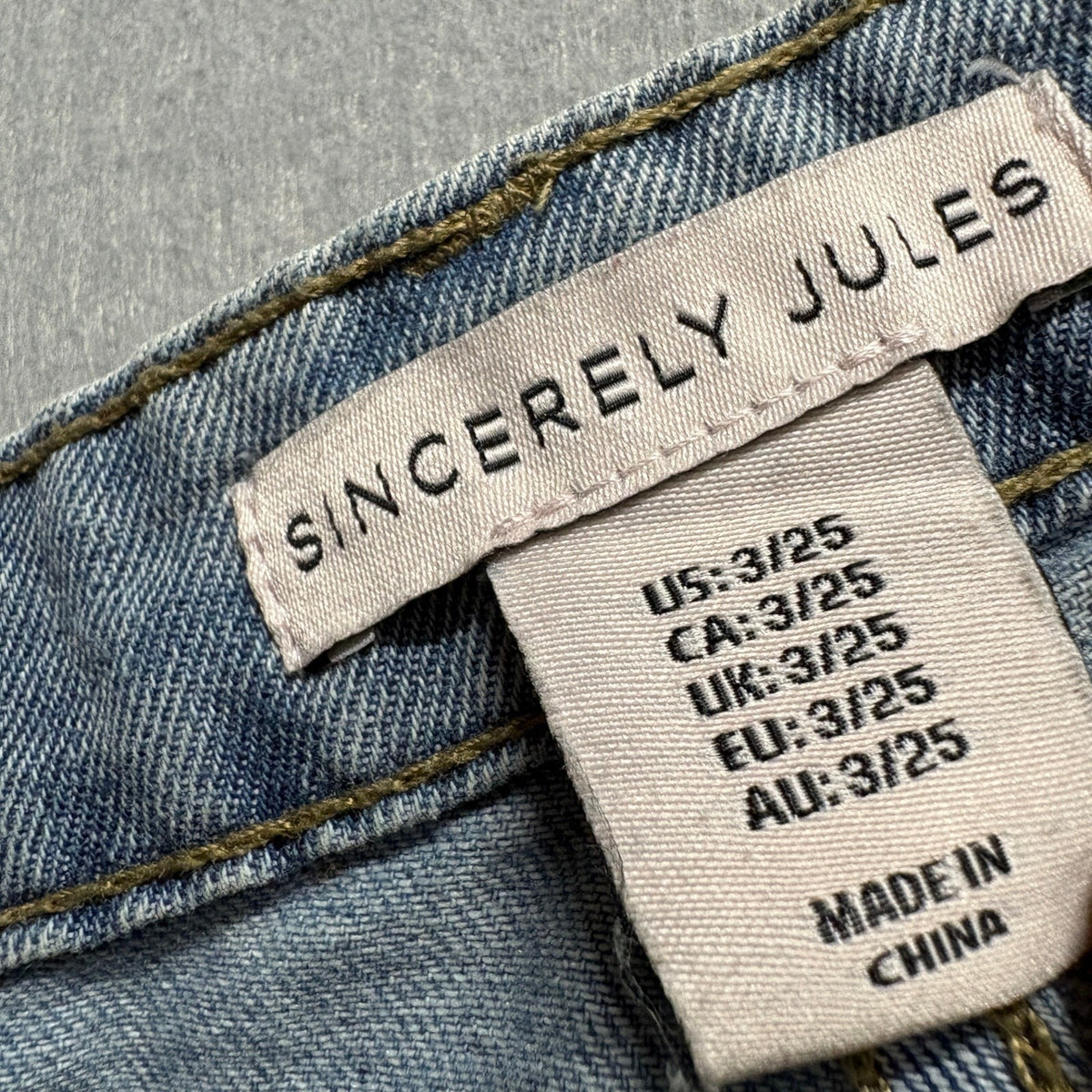 Sincerely Jules Cargo Jeans Womens 3/25 Light Wash Wide Leg High Rise Utility