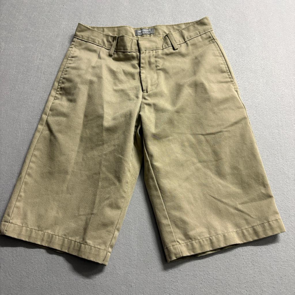 Irvington by Dennis Mens Chino Shorts Size 28 Khaki Tan Flat Front Casual