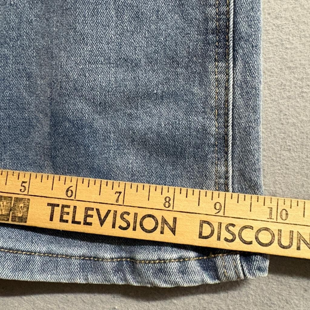 Simple Society Flare Jeans Womens Size 5 27 Blue Denim Flap Pocket Stretch