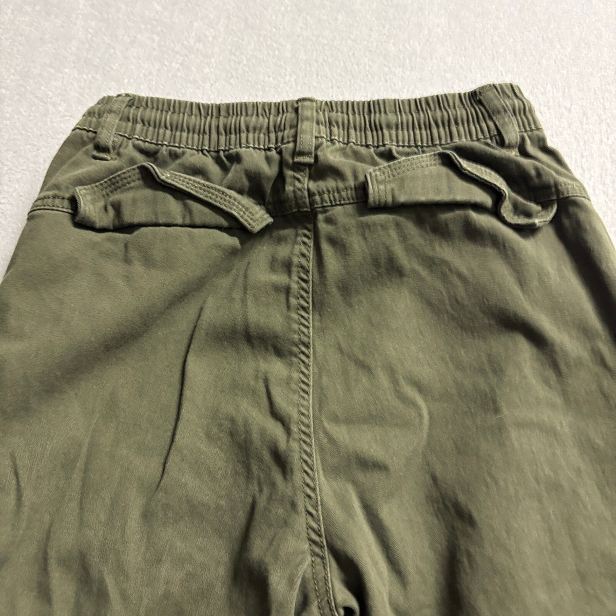 Refuge Womens Cargo Jogger Pants XS Green Elastic Waist Drawstring Pockets