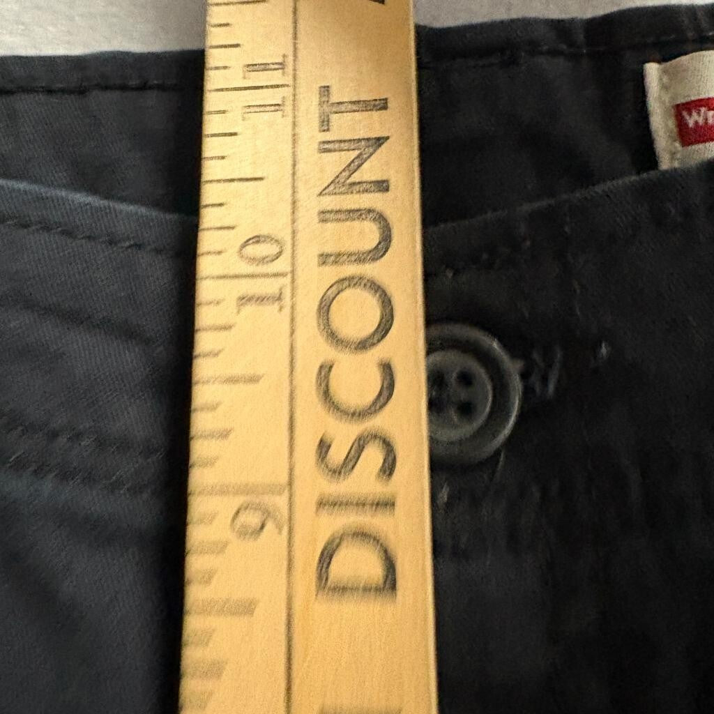 Wrangler Mens Cargo Pants 30x32 Black Cotton Blend Stretch Relaxed Fit Utility