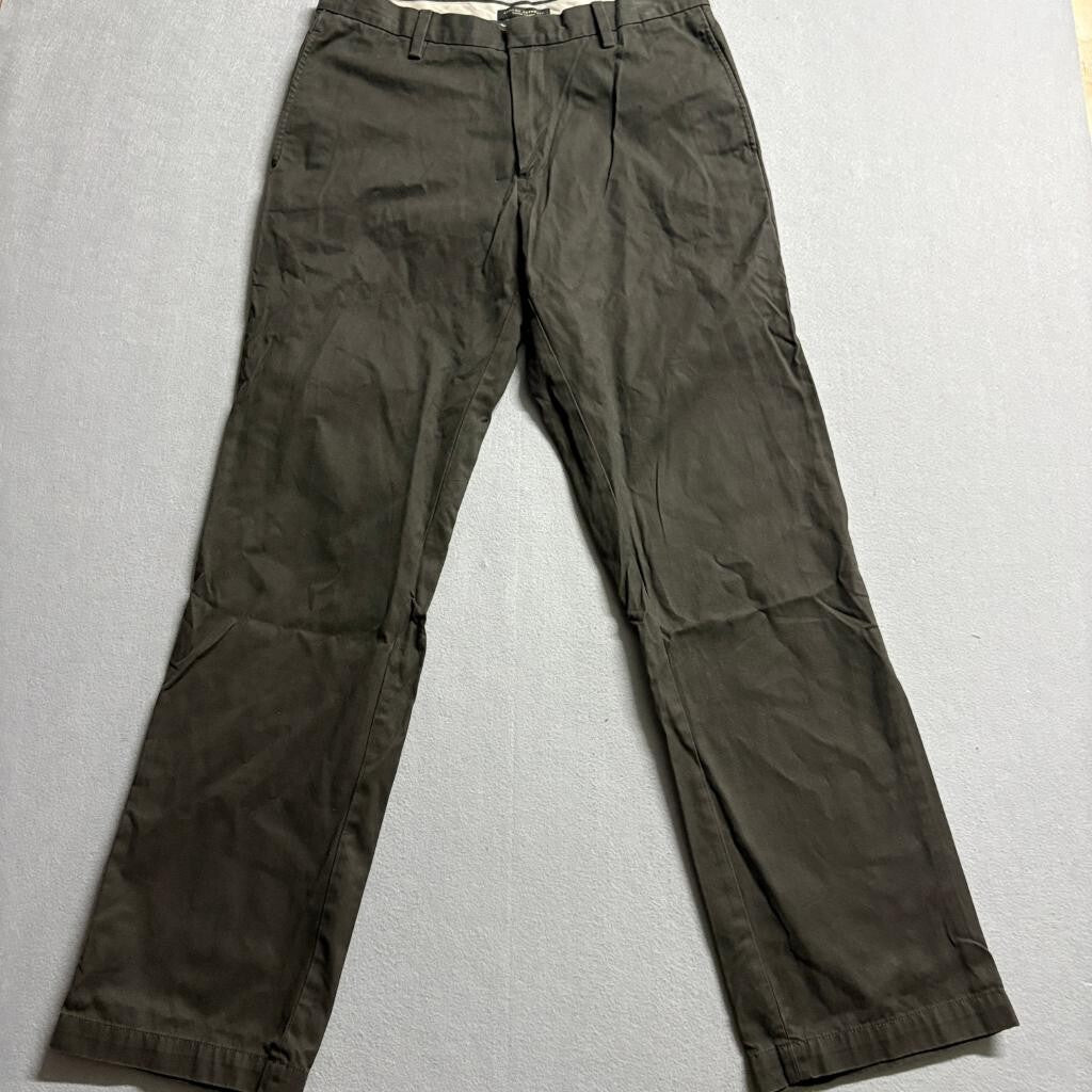 Banana Republic Gavin Chino Pants Mens 32x32 Brown 100% Cotton Straight Leg