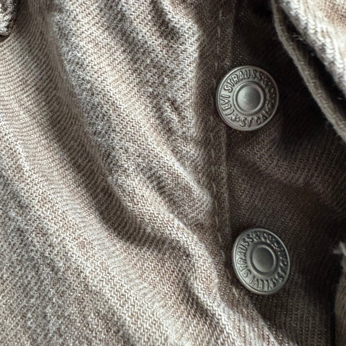Levi's Premium 501 Original Fit Jeans Mens W30 L30 Brown Beige Denim Button Fly