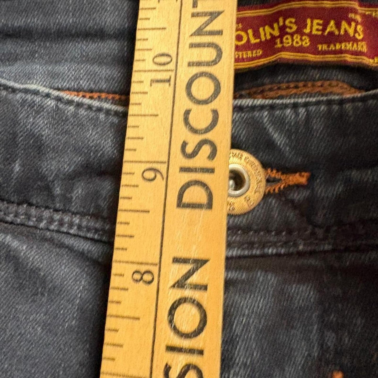 Colins Jeans Mens 32x30 Danny Slim Fit Low Rise Dark Wash Denim Blue 1056612