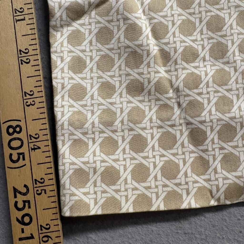 Banana Republic Pants Womens 4 Beige White Cane Print Stretch Cotton Chino
