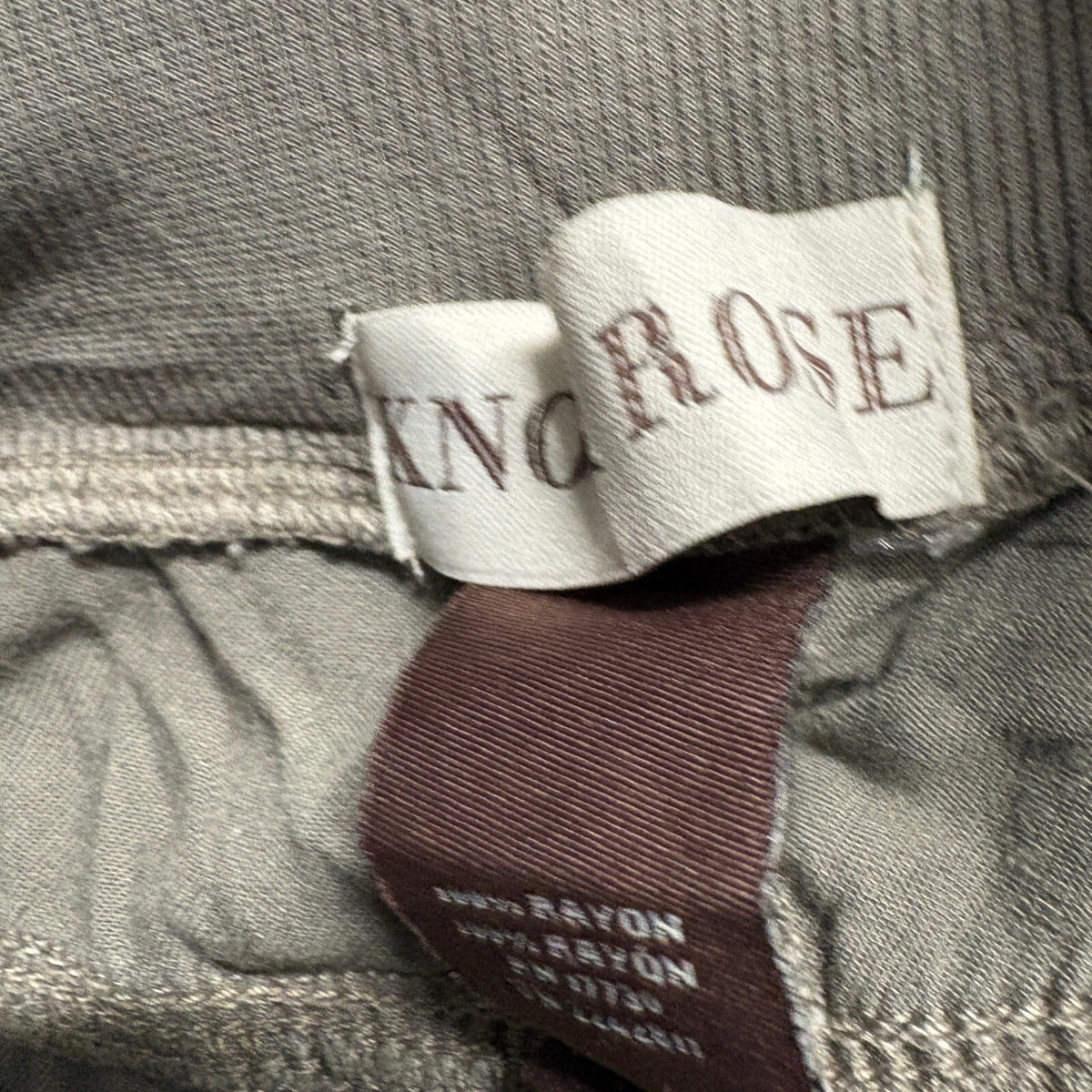 Knox Rose Cargo Jogger Pants Womens Medium Olive Green Rayon Elastic Waist NWT