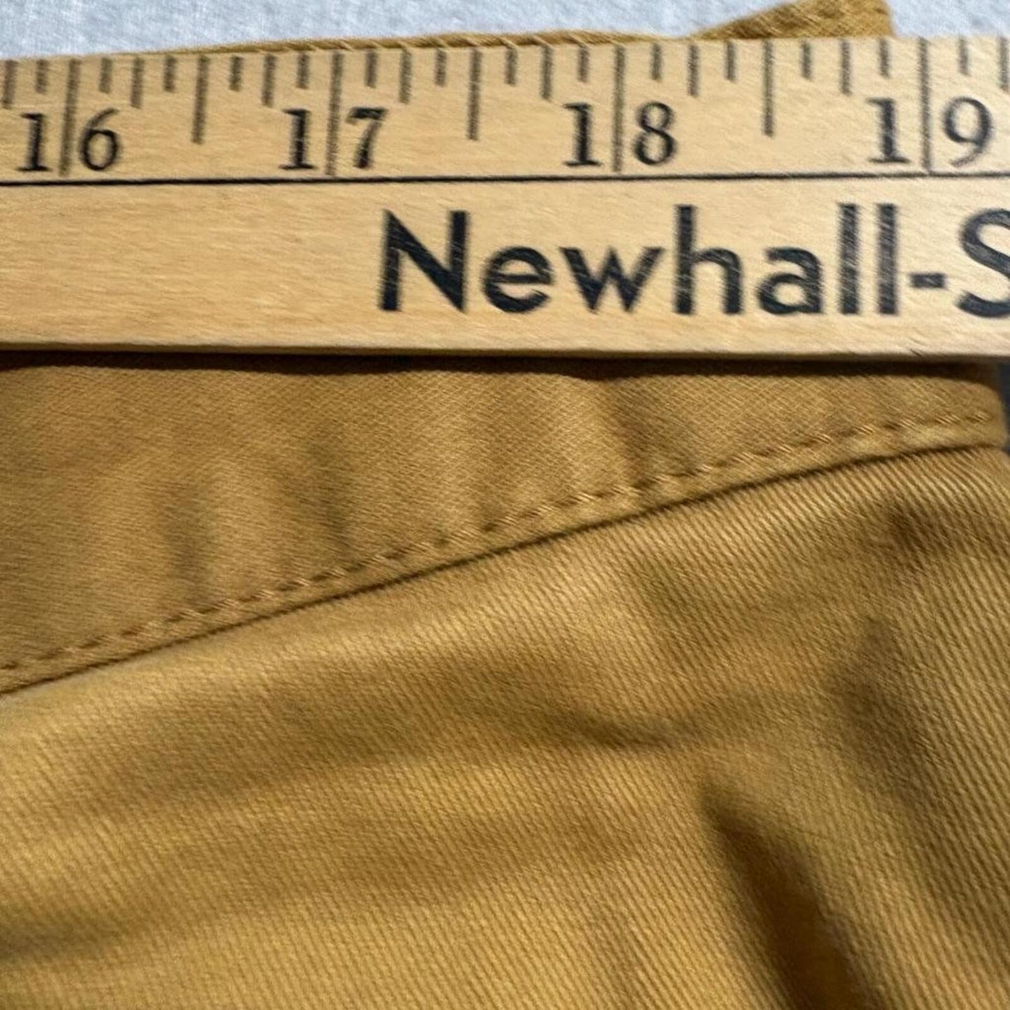 Zara Man Basic Slim Jeans Mens Size 36 Mustard Yellow Stretch Denim Pants