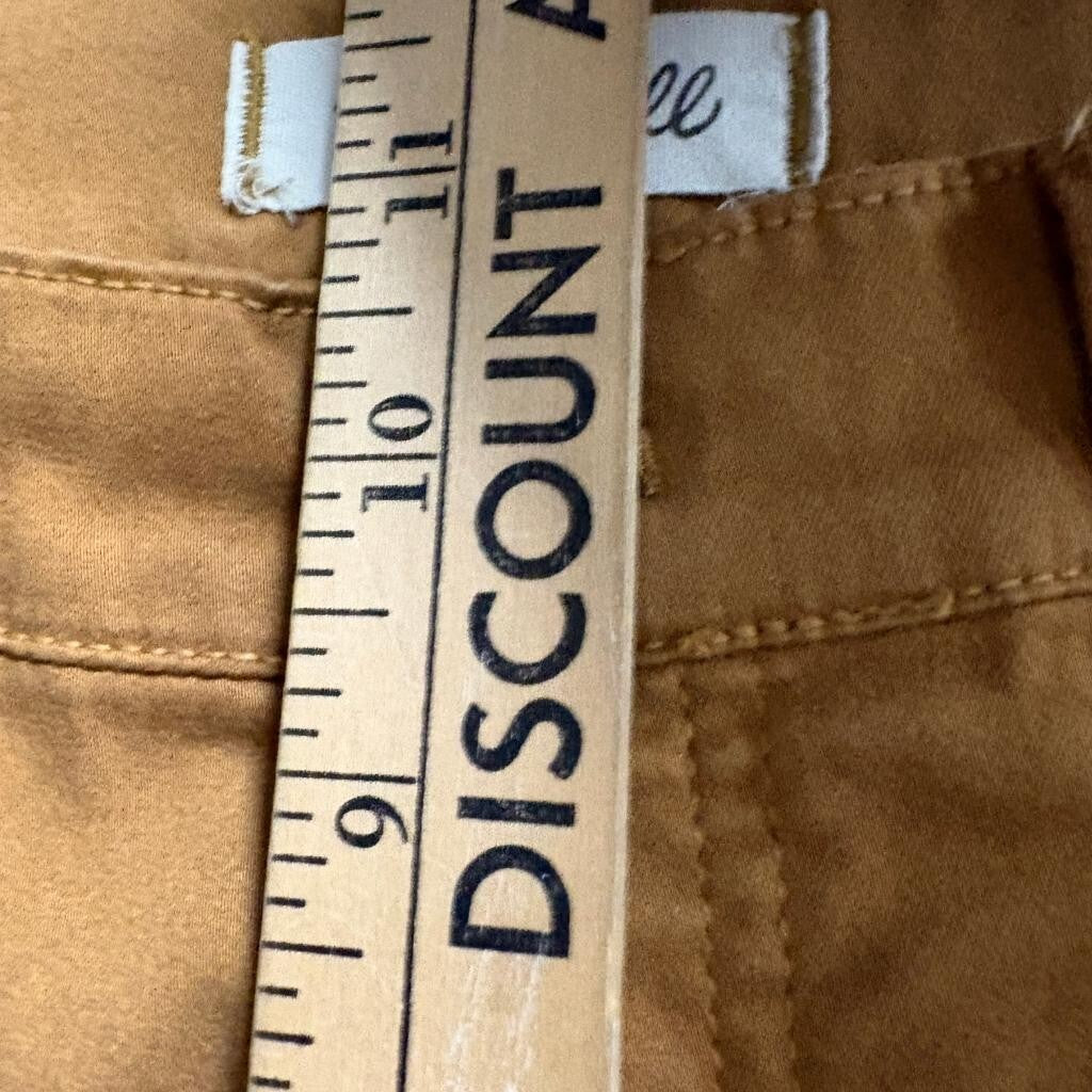 Madewell 9 High Rise Skinny Jeans Womens 32 Brown Mustard Cotton Blend Stretch
