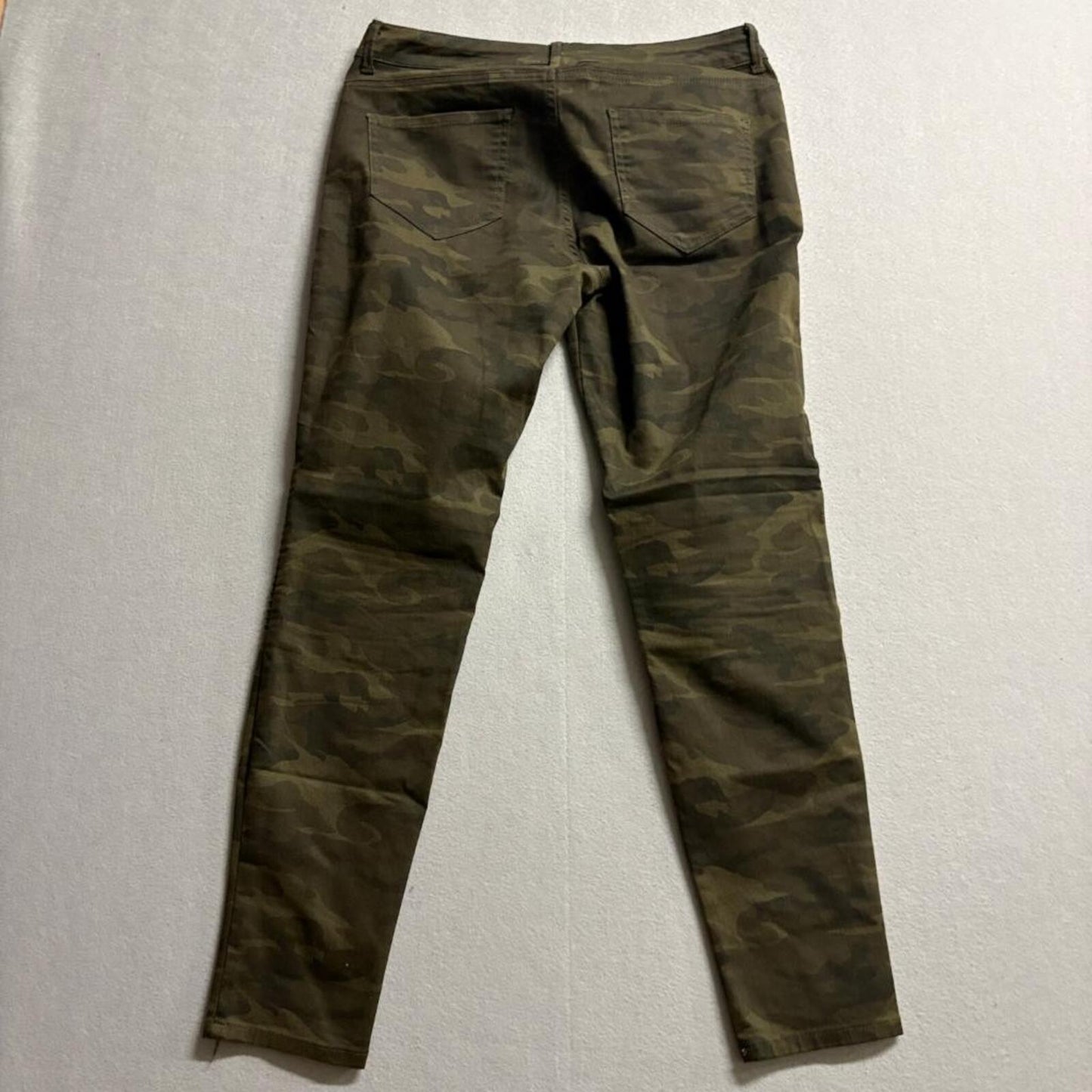 Zara Basic Z1975 Denim Womens Size 8 Camo Moto Skinny Jeans Green Camouflage