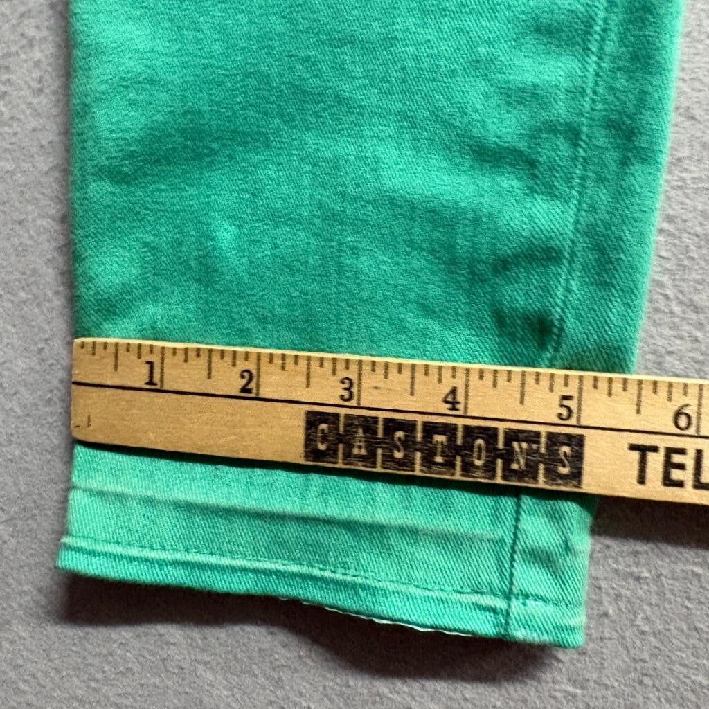 Guess Britney Skinny Jeans Womens 28 Green Denim Low Rise Stretch Pants