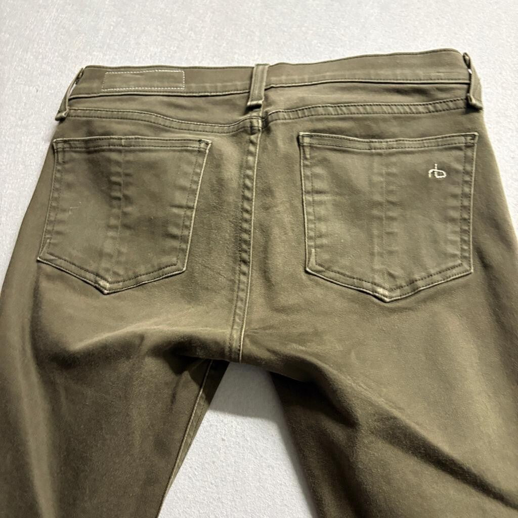 Rag & Bone Jean Legging Army Sateen Olive Green Skinny Jeans Womens Size 28