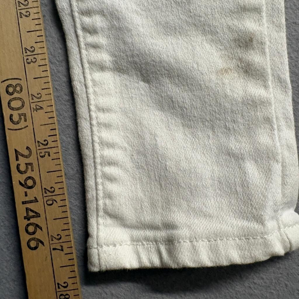 Levis 721 High Rise Skinny Jeans Womens 26x30 Off White Denim Stretch Pants