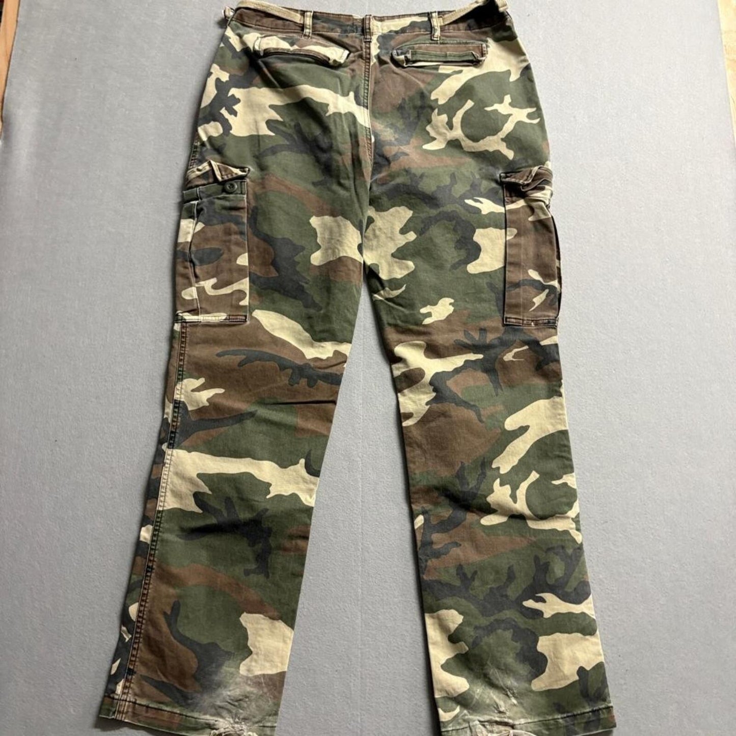 Good American Uniform Cargo Pants Womens 12/31 Camo Fatigue Green Stretch