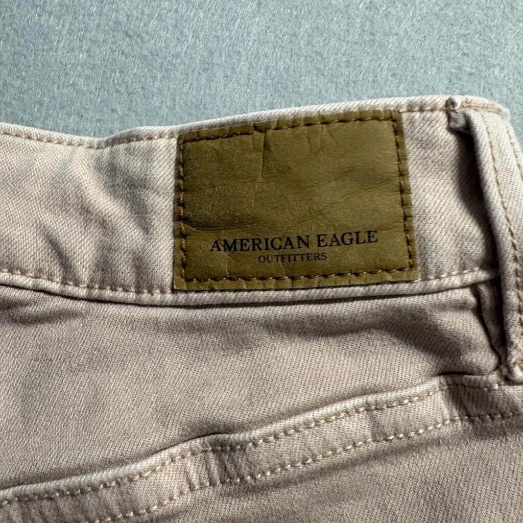 American Eagle Super Stretch X Hi-Rise Jegging Jeans Womens 4 Regular Tan Beige