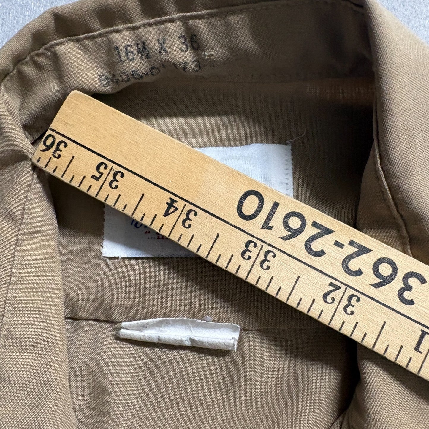 DSCP Valor Collection Uniform Shirt 16.5x36 Fits Like M Khaki Military USA