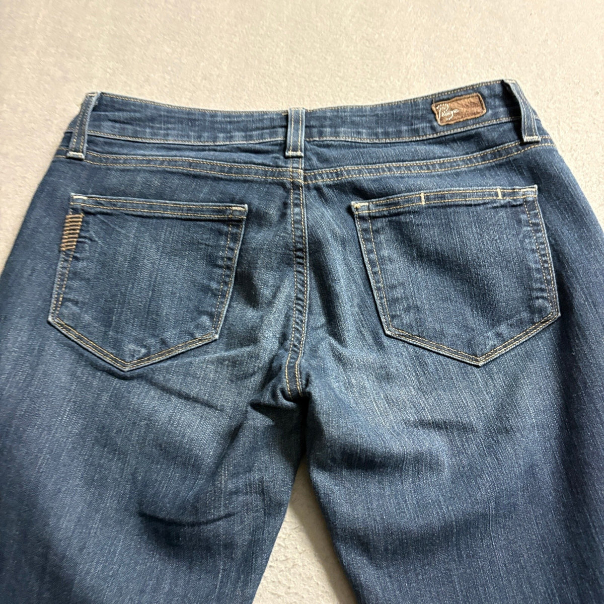 Paige Denim Canyon Bootcut Jeans Womens 27 Medium Wash Stretch Blue Low Rise USA