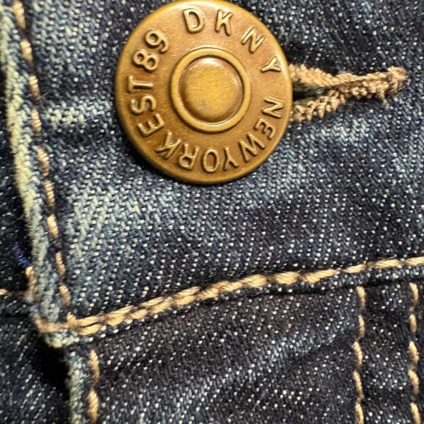 DKNY Jeans Girls Size 16 Dark Wash Blue Denim Stretch Slim Skinny Pants