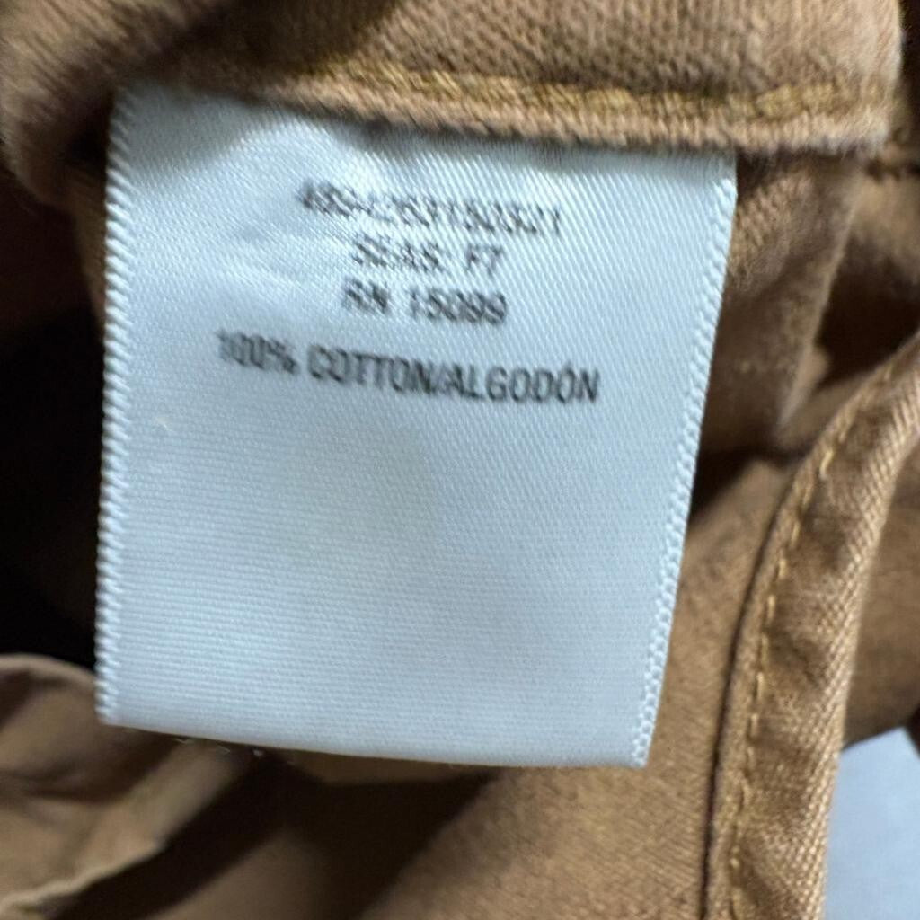 Outdoor Life Shirt Mens XL Brown Cotton Canvas Heavyweight Workwear Button Up