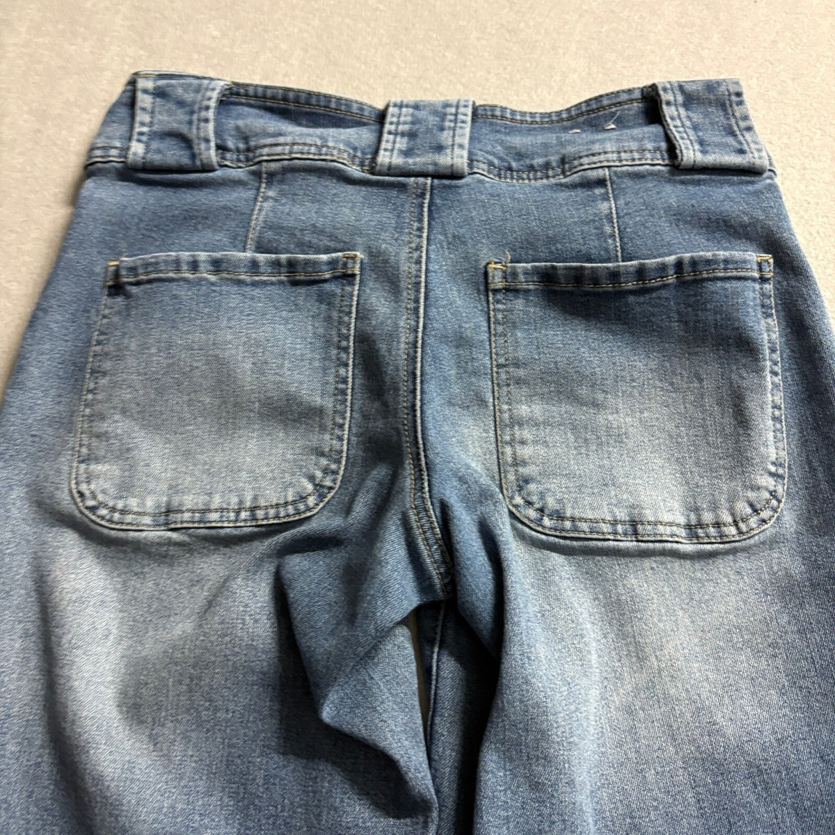 Blue Spice Wide Leg Jeans Womens Size 5 Blue Denim High Rise Stretch Y2K