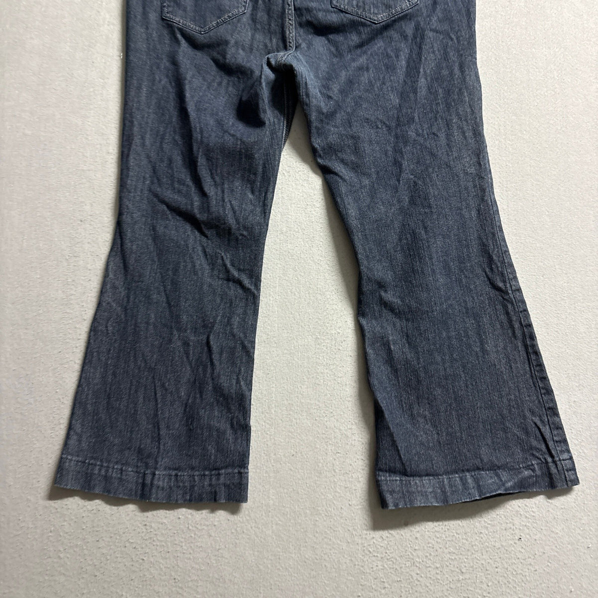 Twist Denim Womens Jeans Size 18 Blue Dark Wash Floral Trim Flare Bootcut