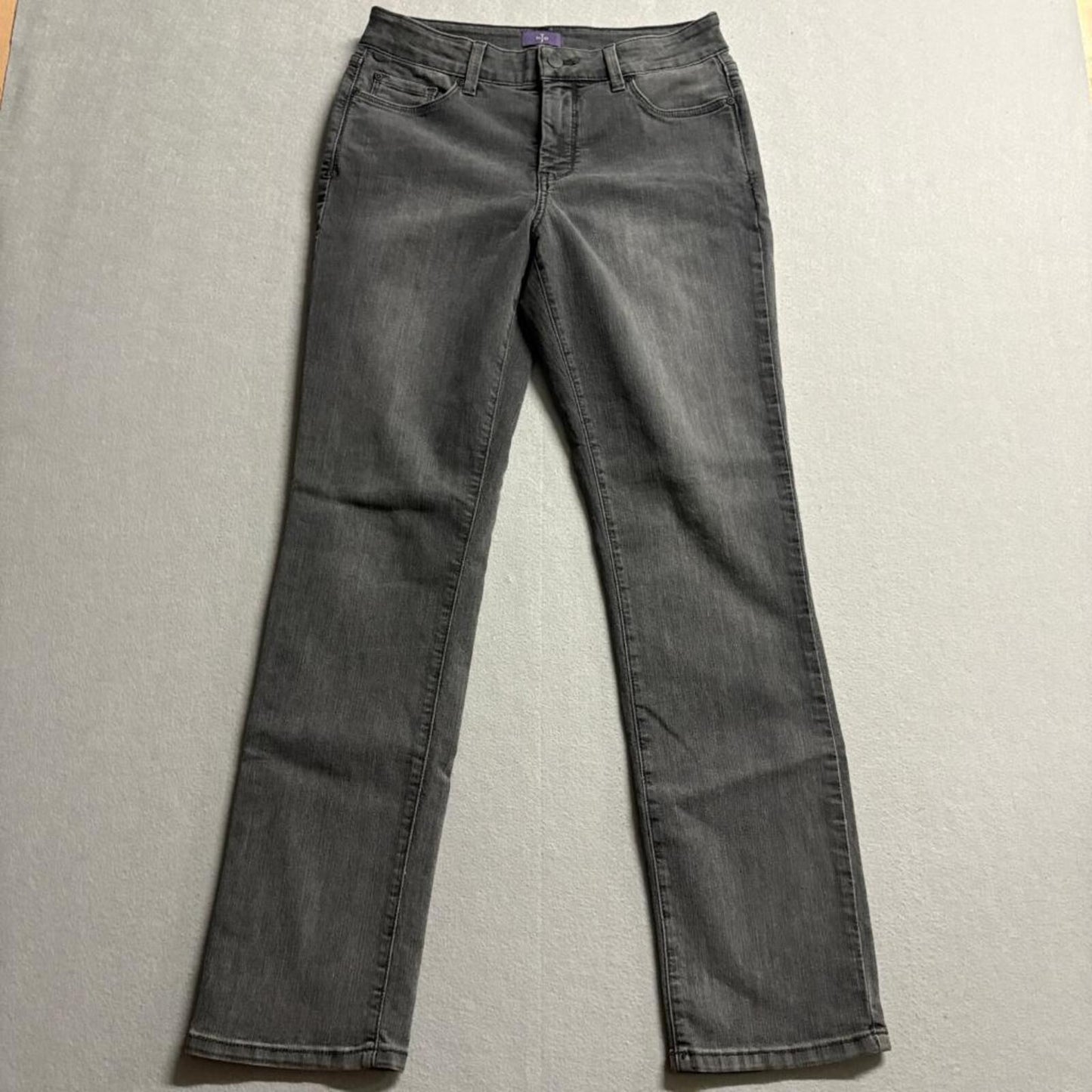 NYDJ Skinny Jeans Womens 10 Gray Lift Tuck Denim Stretch Made in USA