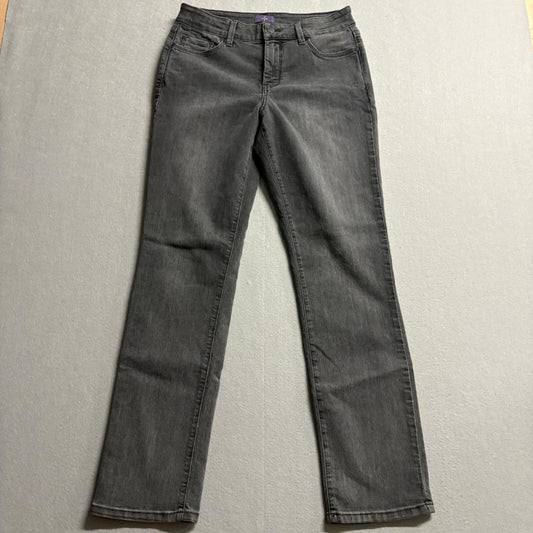 NYDJ Skinny Jeans Womens 10 Gray Lift Tuck Denim Stretch Made in USA